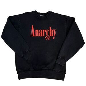 Shadow Hill Anarchy 99 Hoodie Size Medium Black Red Heavyweight Pullover